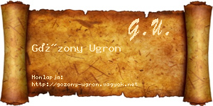 Gózony Ugron névjegykártya